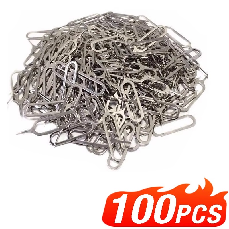 Sim Card Tool - 1-100 Stück Anti-Verlust SIM-Karten-Ejector-Nadel-Set für iPhone,