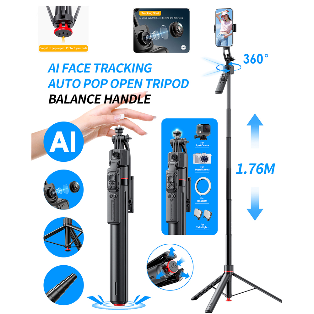 Selfie Stick Tripod - AI Gimbal Stativ Jumping Selfie Stick