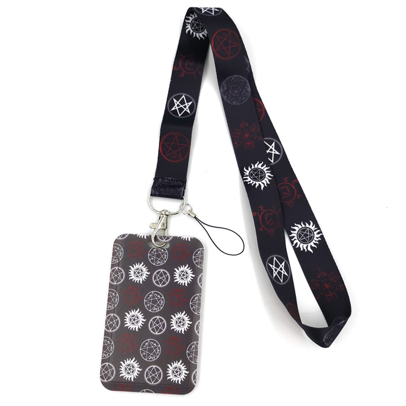 Neck Hanging Phone Holder - Supernatural SPN Kreativer Lanyard-Kartenhalter für Studenten,