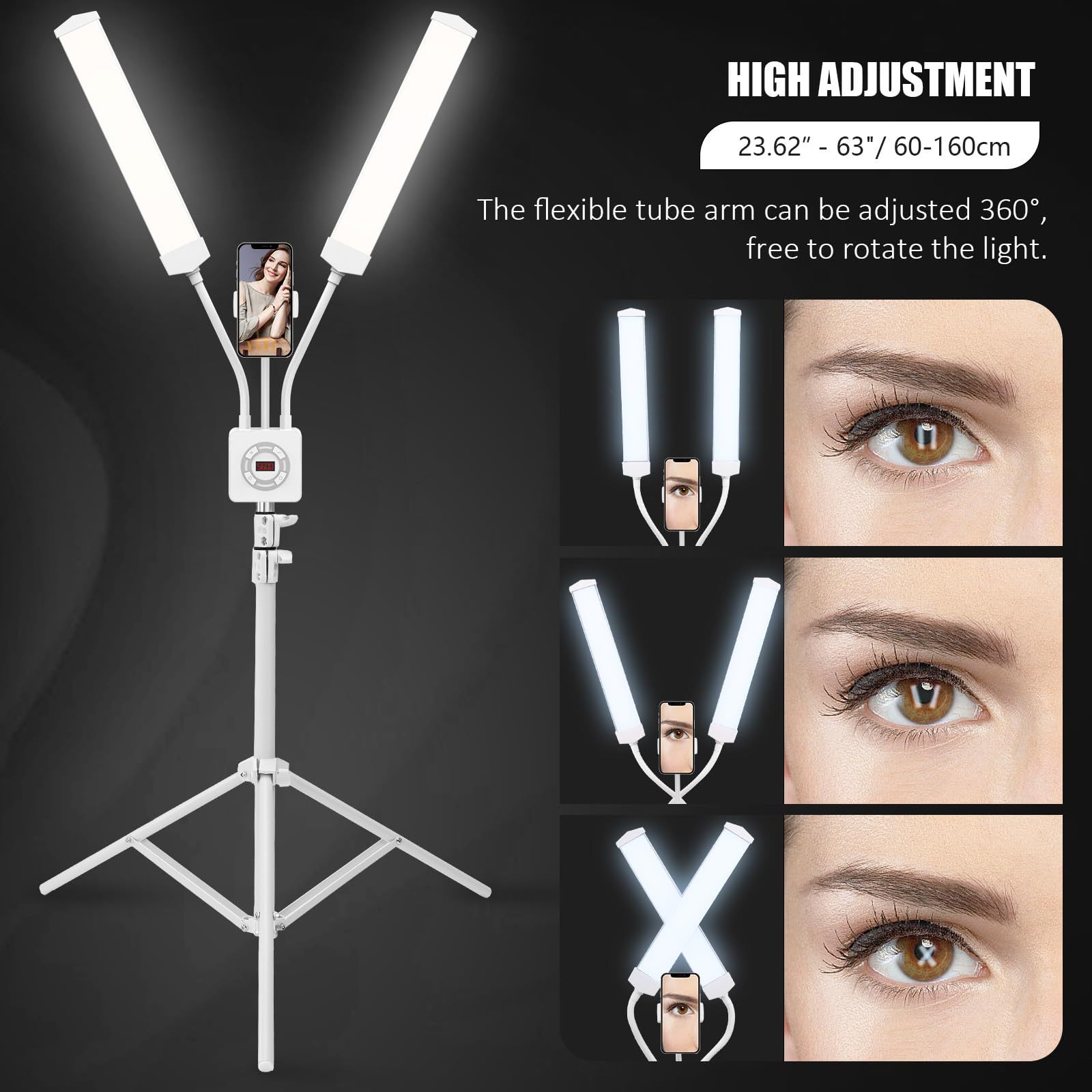 Led Strip Selfie - 50 W Doppelarm-LED-Fülllicht für Fotostudio, lange