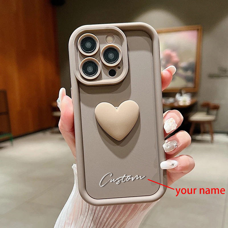 Phone Accessories Names - Personalisierte, süße Herz-Hülle mit individuellem Namen