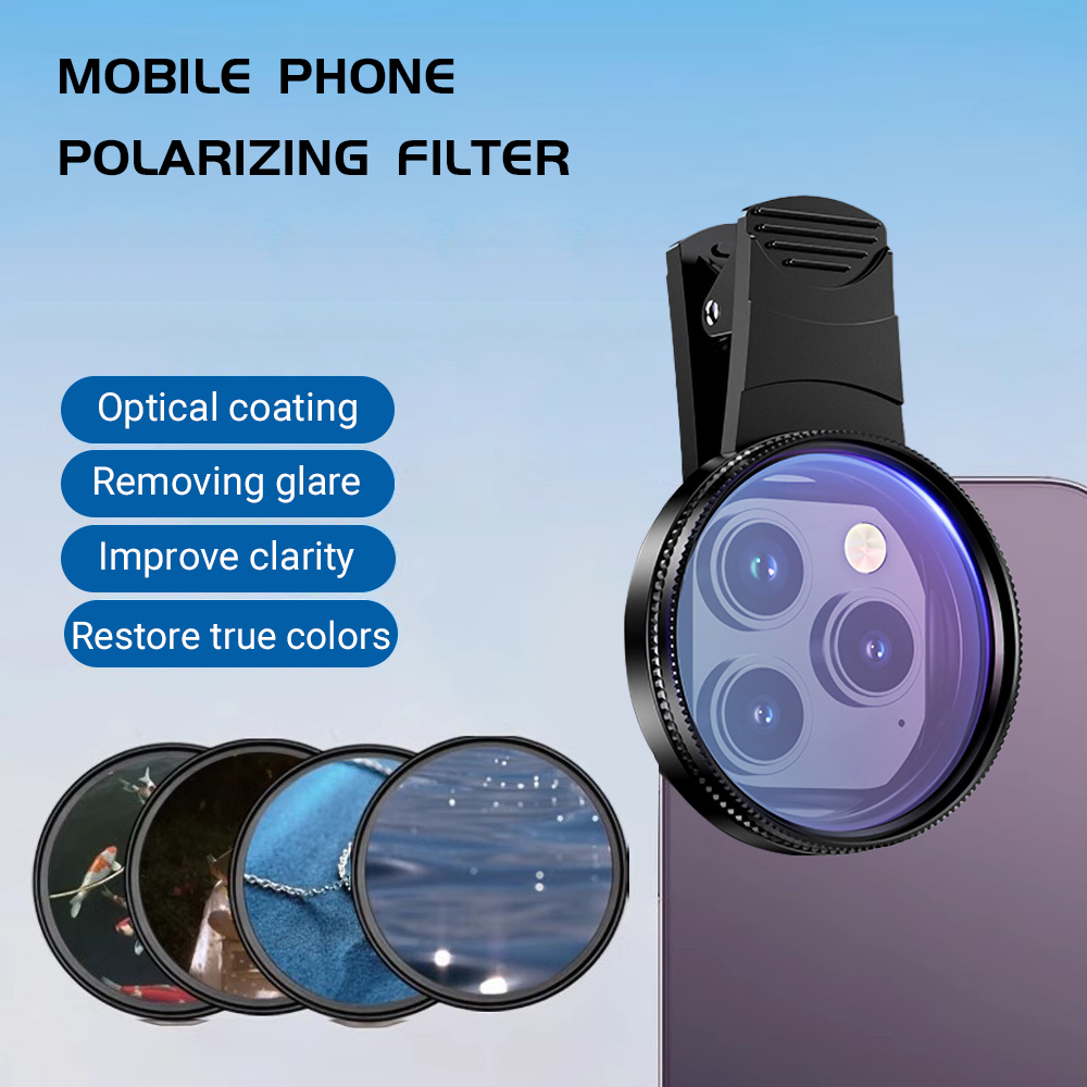 Phone Accessories For Content Creators - 52mm Clip-On Smartphone-Kamera-Filter-Set CPL Polarisationsfilter Farbverlaufsfilter