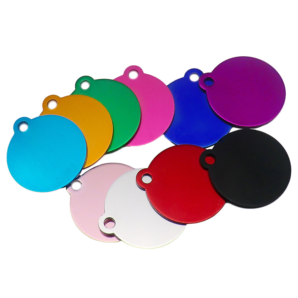 Phone Accessories Names - 100 Stück Aluminium-Katzen-ID-Anhänger, runde Anhänger, individuell