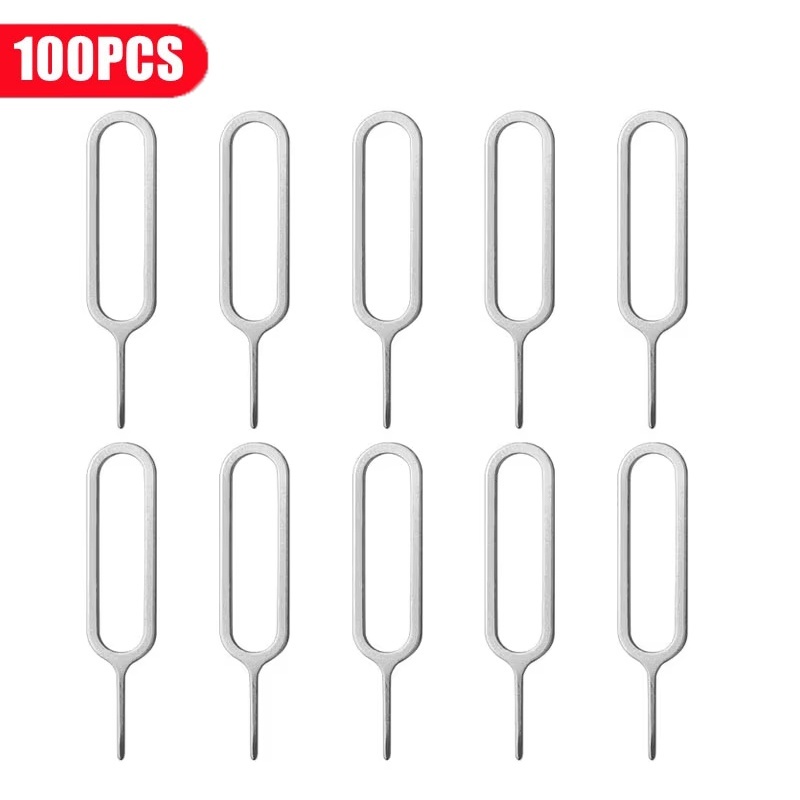 Sim Card Tool - 1-100 Stück Anti-Verlust SIM-Karten-Auswurfwerkzeug, Öffnungsstift, Nadel,
