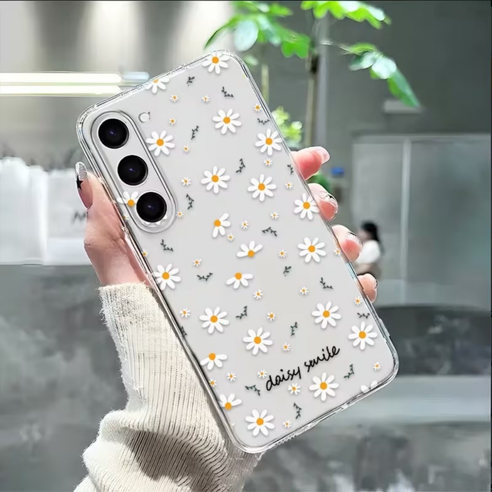 Yellow Phone Accessories - Gelb-weiße Gänseblümchen-Handyhülle für Samsung Galaxy A73