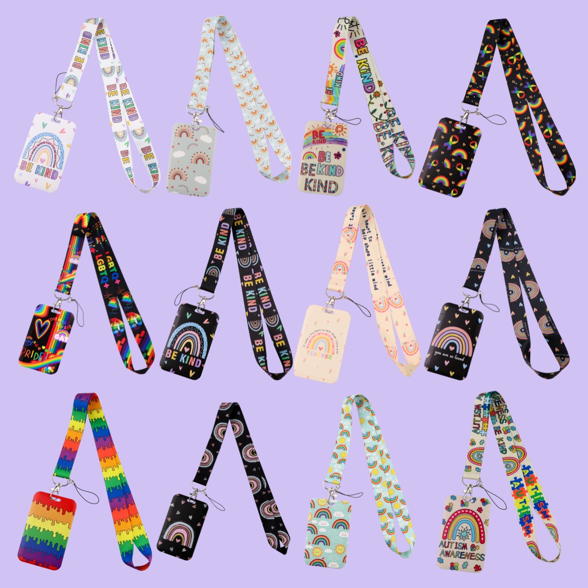 Regenbogen-Lanyards für Schlüs – Neck Hanging Phone Holder Bewertung und Preis