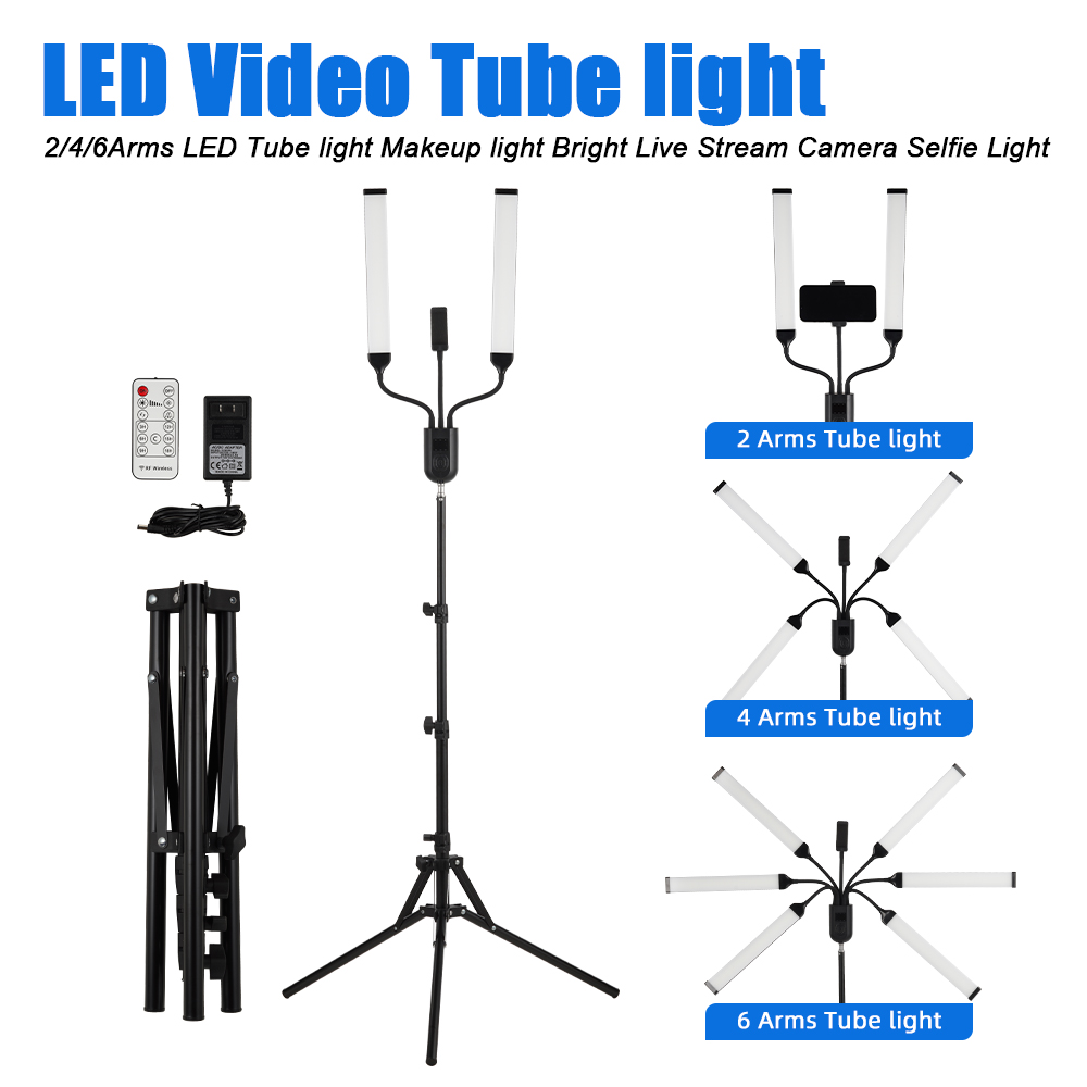 Selens 2/4/6-Arm-LED-Röhrenlic – Led Strip Selfie Bewertung und Preis