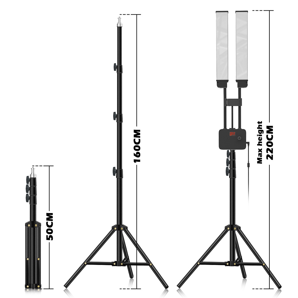 45w LED Video Licht Doppel arm – Led Strip Selfie Bewertung und Preis