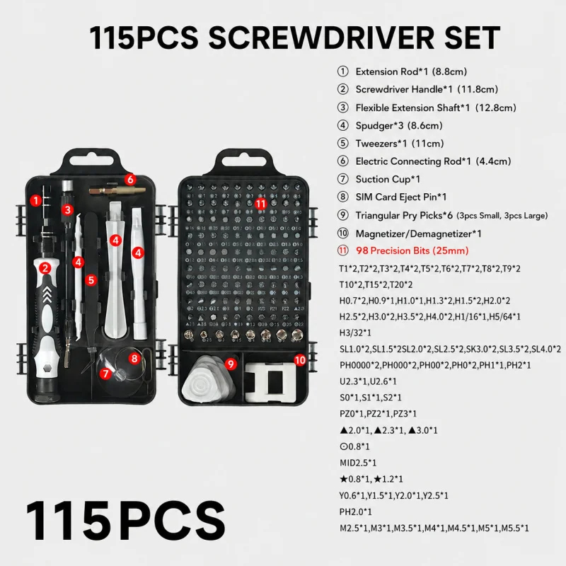 Tragbares 115-in-1 Magnetische – Phone Accessories Kit Bewertung und Preis