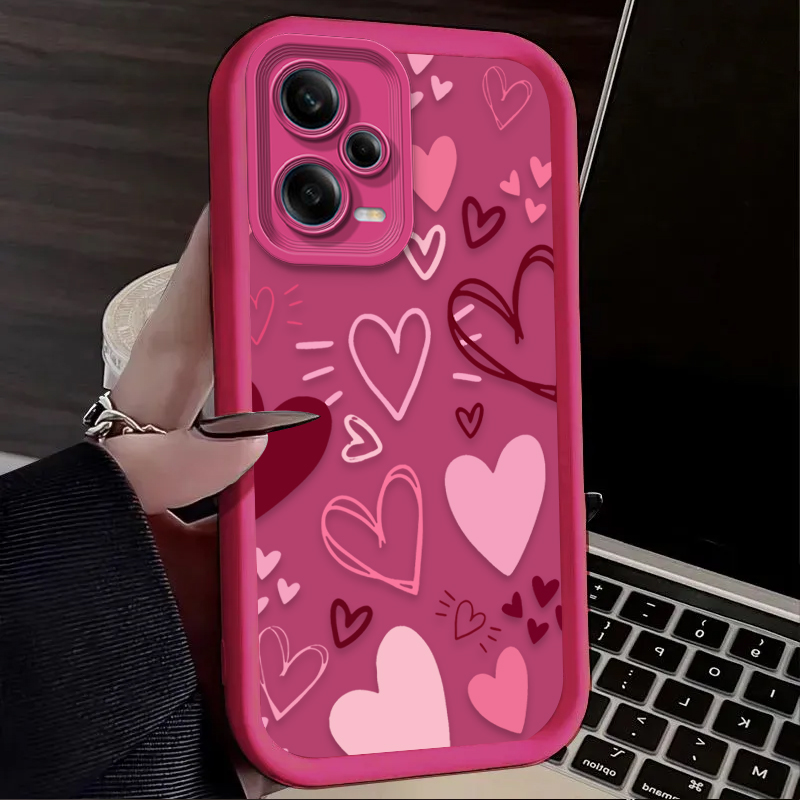 Rosa Herzförmige Handyhülle fü – Xiaomi Phone Accessories Bewertung und Preis