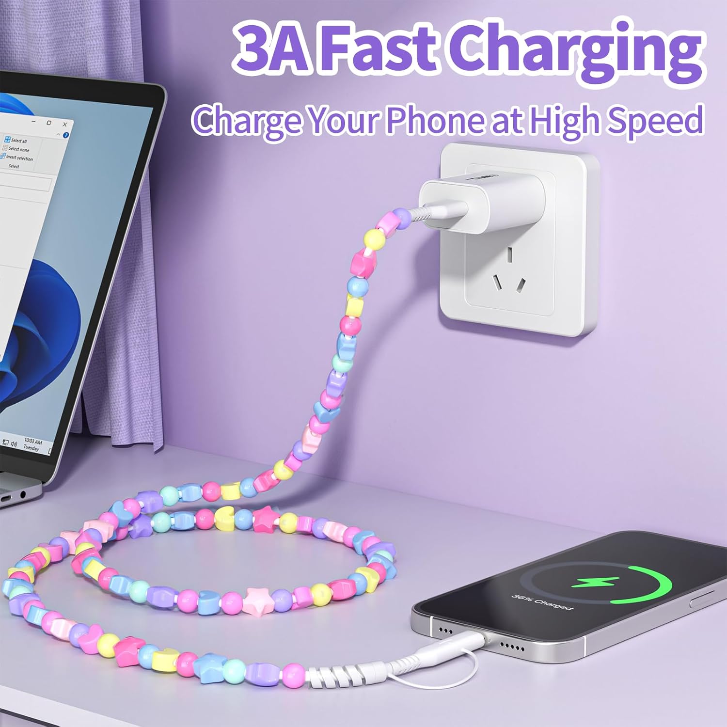 Perlen-Ladekabel, Ladekabel US – Fast Charging Cable Bewertung und Preis